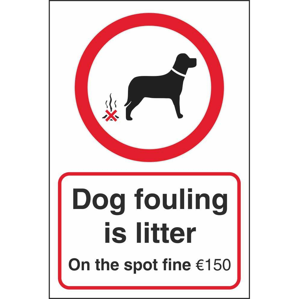 Dog Fouling Litter Notice Signs | Community Safety Signs Ireland inside Free Printable Dog Fouling Signs
