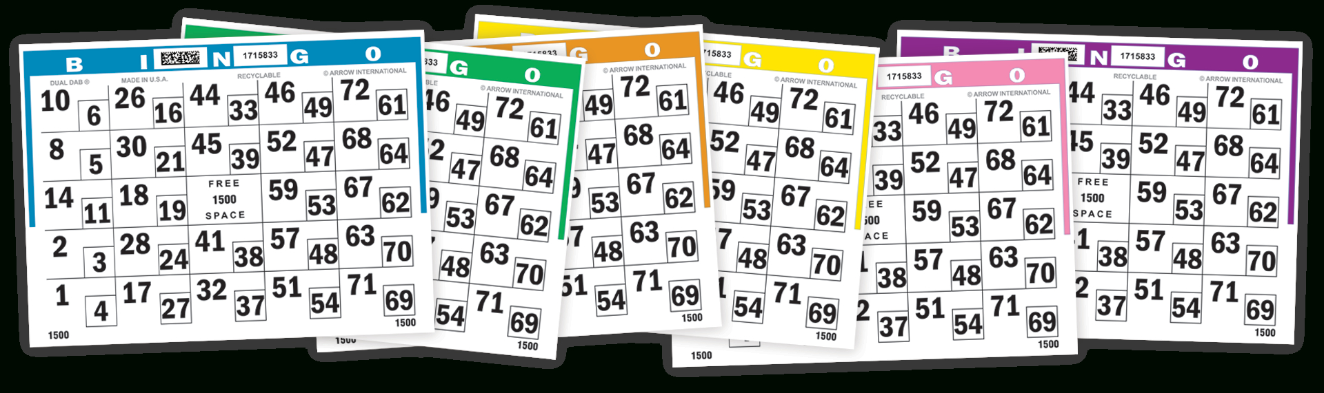 Dual Dab | Specialty Bingo Paper | Arrow Games within Double Action Bingo Card