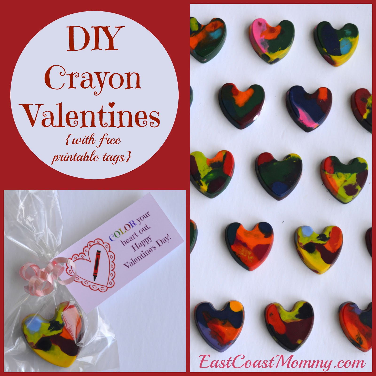 East Coast Mommy: Crayon Valentines {With Free Printable Tags} with Free Printable Crayon Valentines