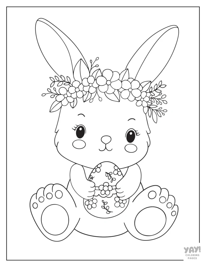 Easter Bunny Coloring Pages (Free Printables) for Printable Coloring Pages Easter