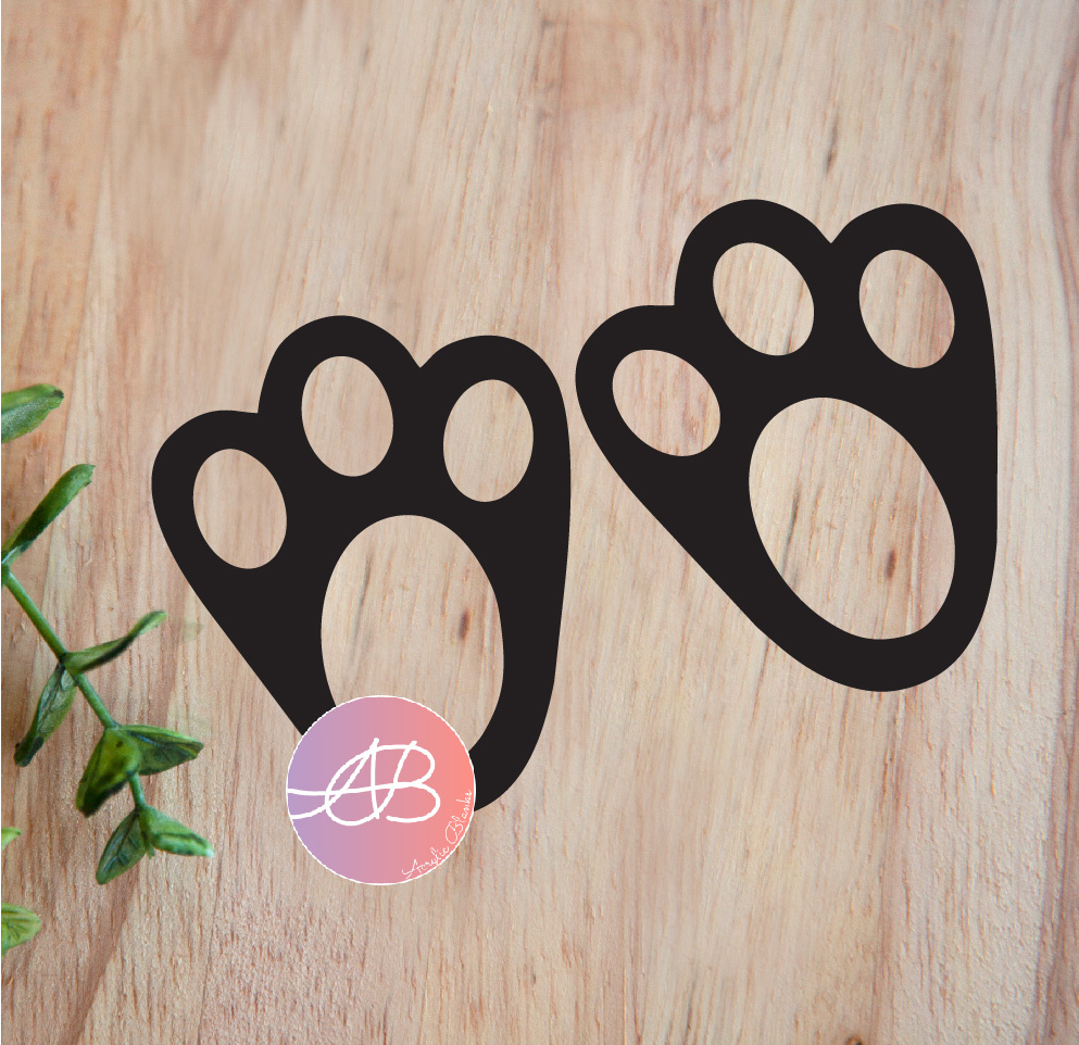Easter Bunny Feet Stencil - Acrylic Blanks Australia pertaining to Easter Bunny Foot Stencil