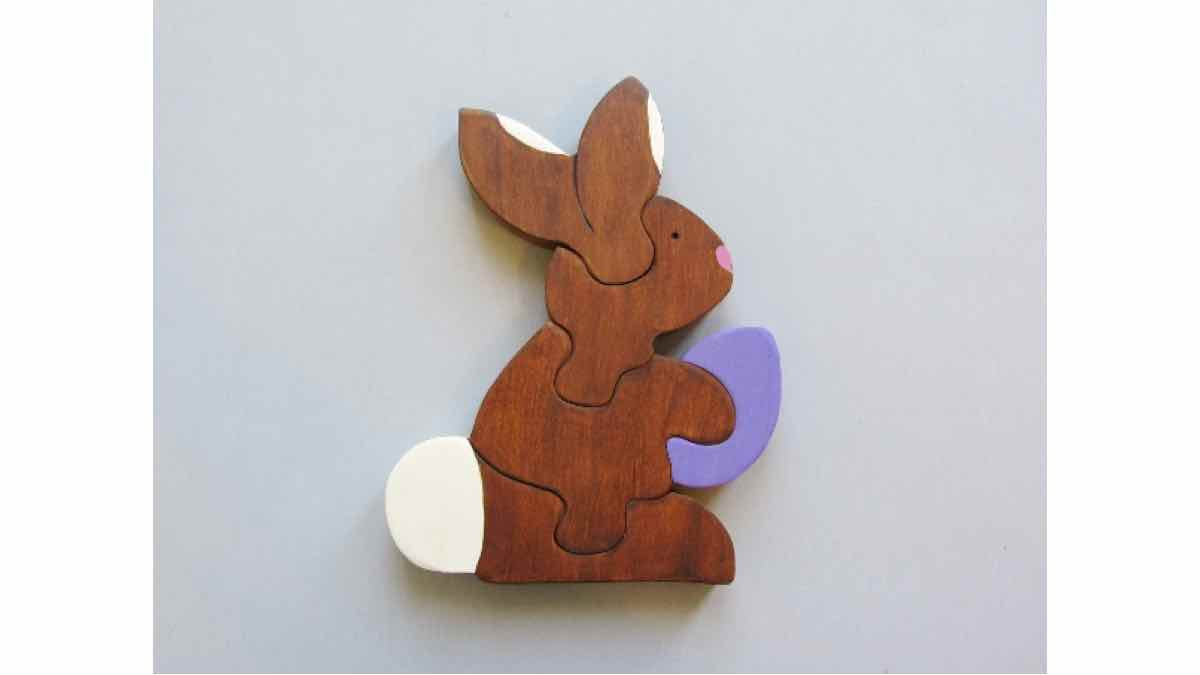 Easter Bunny Puzzle – Free Woodworking Plan intended for Easter Scroll Saw Patterns Free