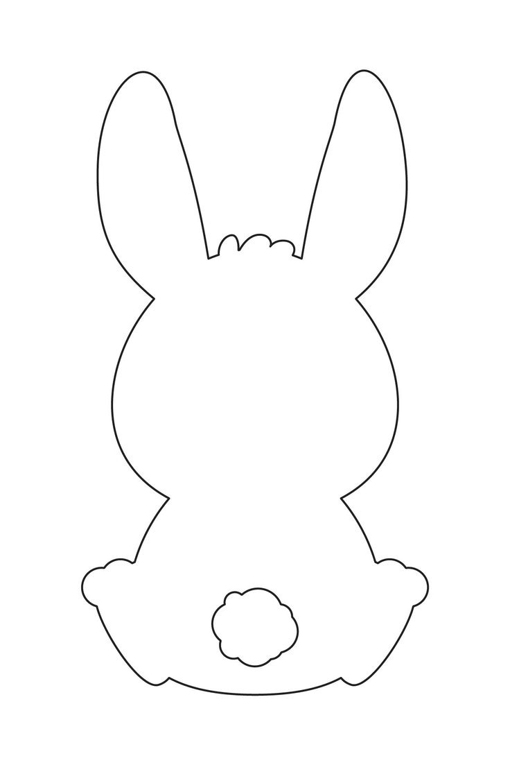 Easter Bunny Stencil - 10 Free Pdf Printables | Printablee for Bunny Easter Stencil
