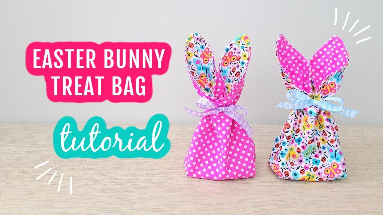 Easter Bunny Treat Bags #Bunnytreatbag #Easterbunny with Easter Bunny Treat Bag Pattern