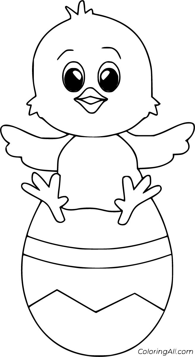Easter Chick Coloring Pages for Easter Chick Stencil