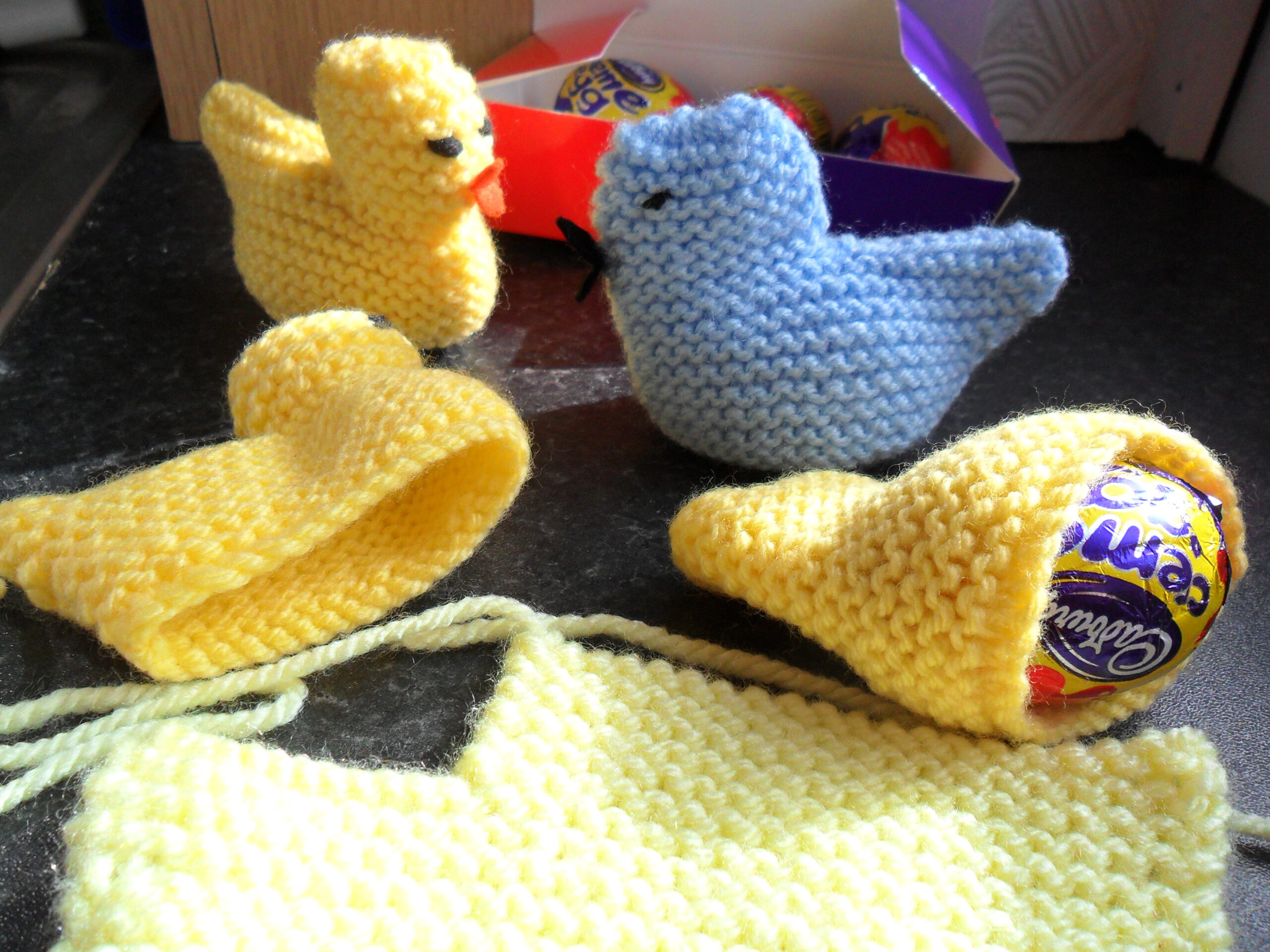 Easter Chick. Easy Knit. | Eviesgran in Knit Easter Chick Knitting Pattern