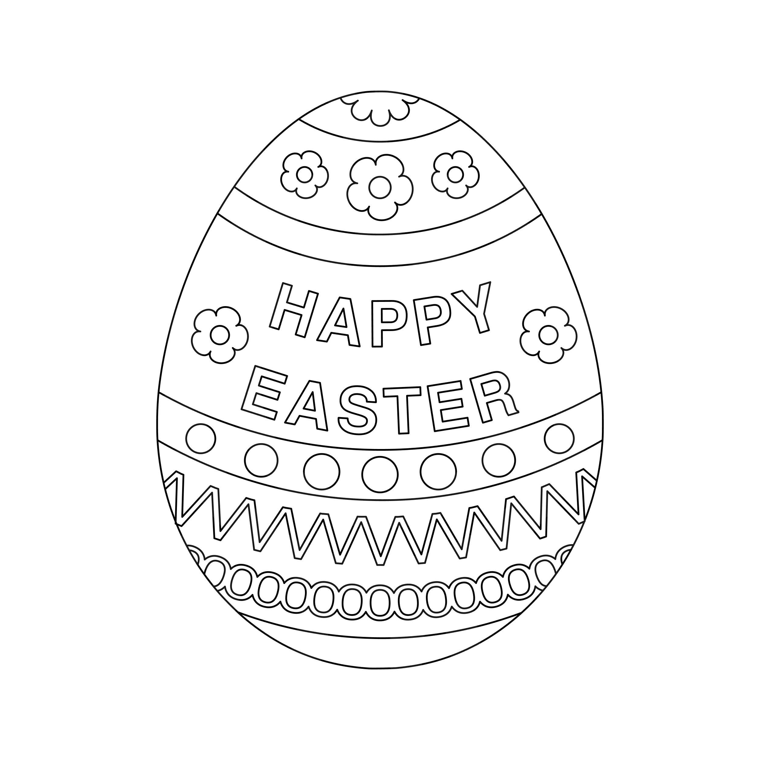 Easter Egg Coloring Page, Easter Egg Colouring In Page,Easter Egg inside Printable Easter Eggs to Color