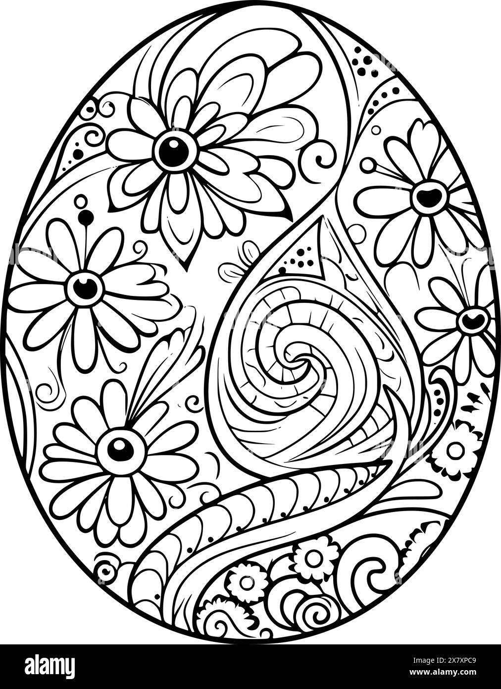 Easter Egg Coloring Pages For Adults Printable Cut Out Stock inside Printable Easter Eggs Coloring Pages For Adults