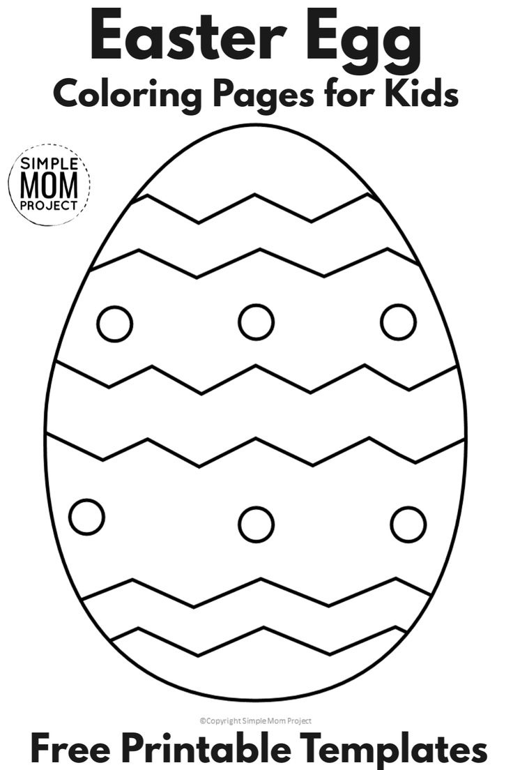 Easter Egg Coloring Pages For Kids With Free Printable Templates with regard to Easter Eggs Crafts Printable