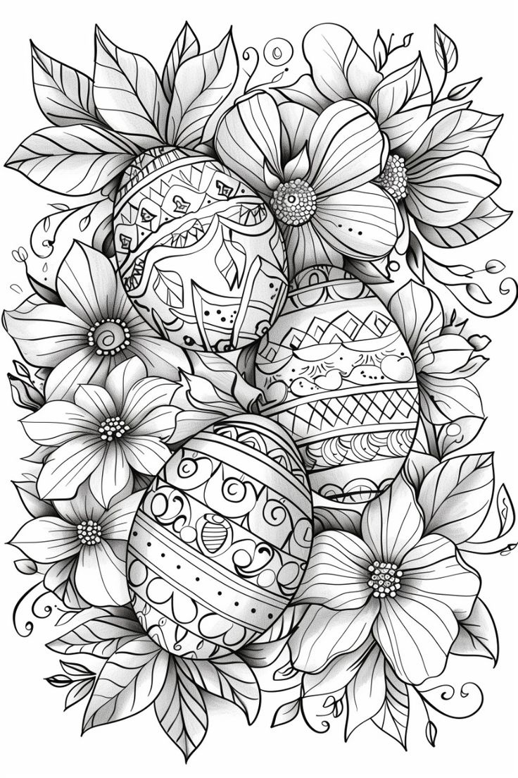 Easter Egg Coloring Pages regarding Printable Easter Eggs Coloring Pages For Adults