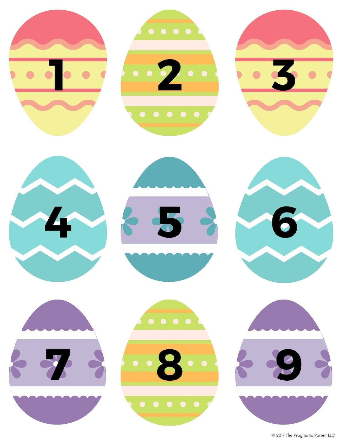 Easter Egg Number Scavenger Hunt, Preschoolers, Kindergartener regarding Printable Easter Eggs Numbers