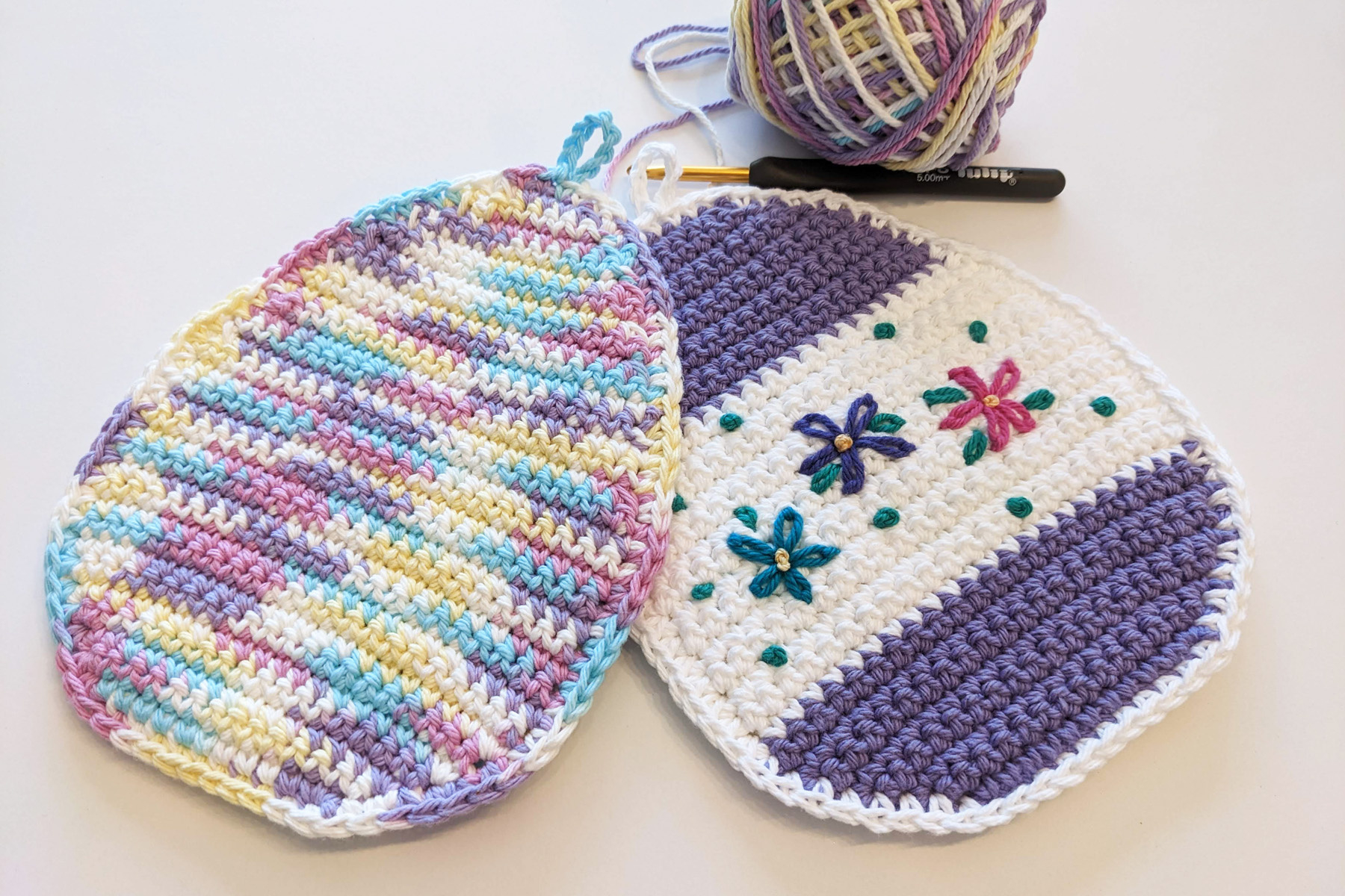 Easter Egg Potholder with Crochet Easter Egg Pot Holder Pattern