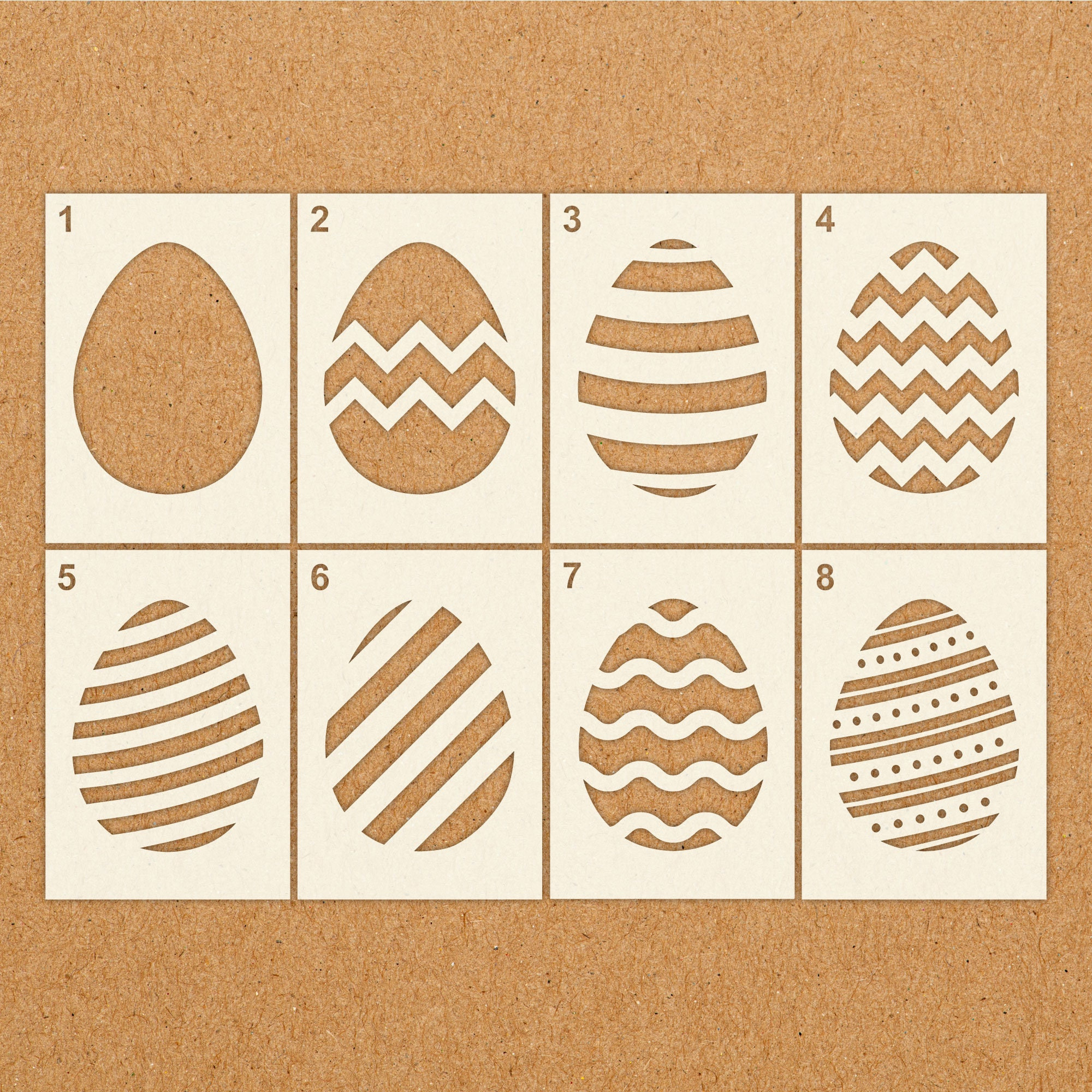 Easter Egg Stencils - Reusable Mylar Painting Stencils For Wall with Egg Stencil Easter