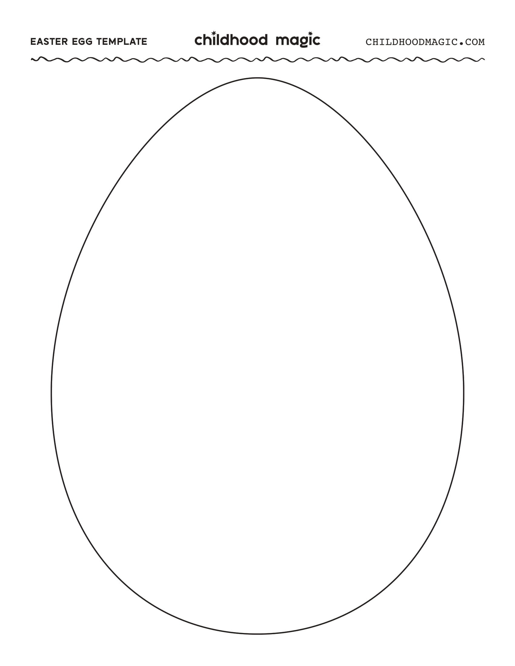 Easter Egg Shape Stencil FREE Printable HQ Easter Egg Shape Stencil FREE Printable HQ