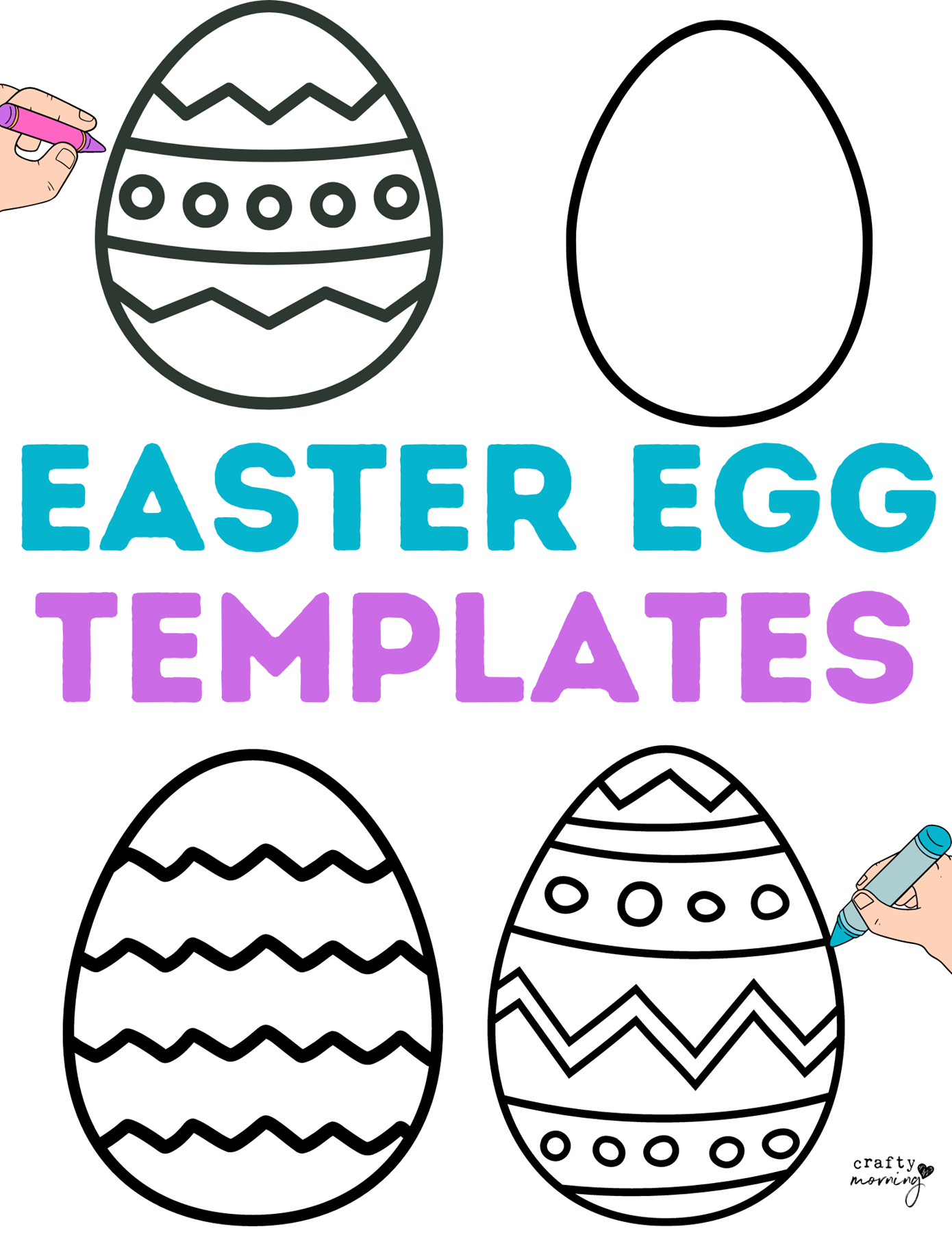 Easter Egg Template To Print - Crafty Morning throughout Egg Stencil Easter