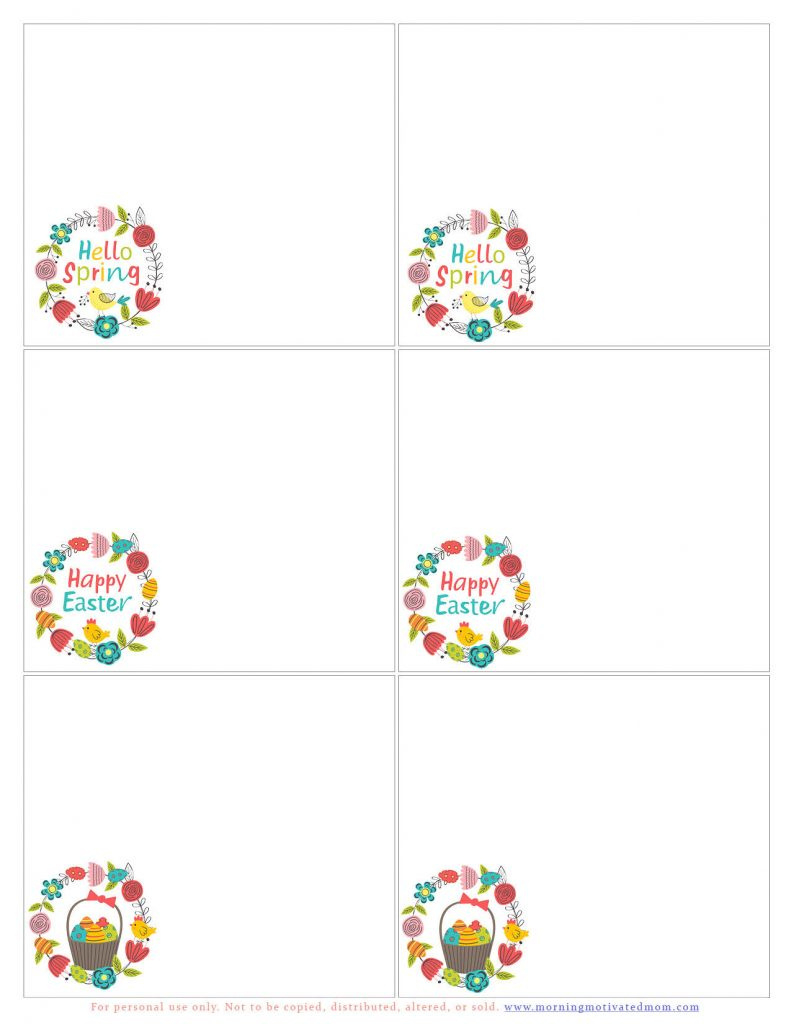 Easter Place Cards – Morning Motivated Mom pertaining to Easter Place Cards Printable