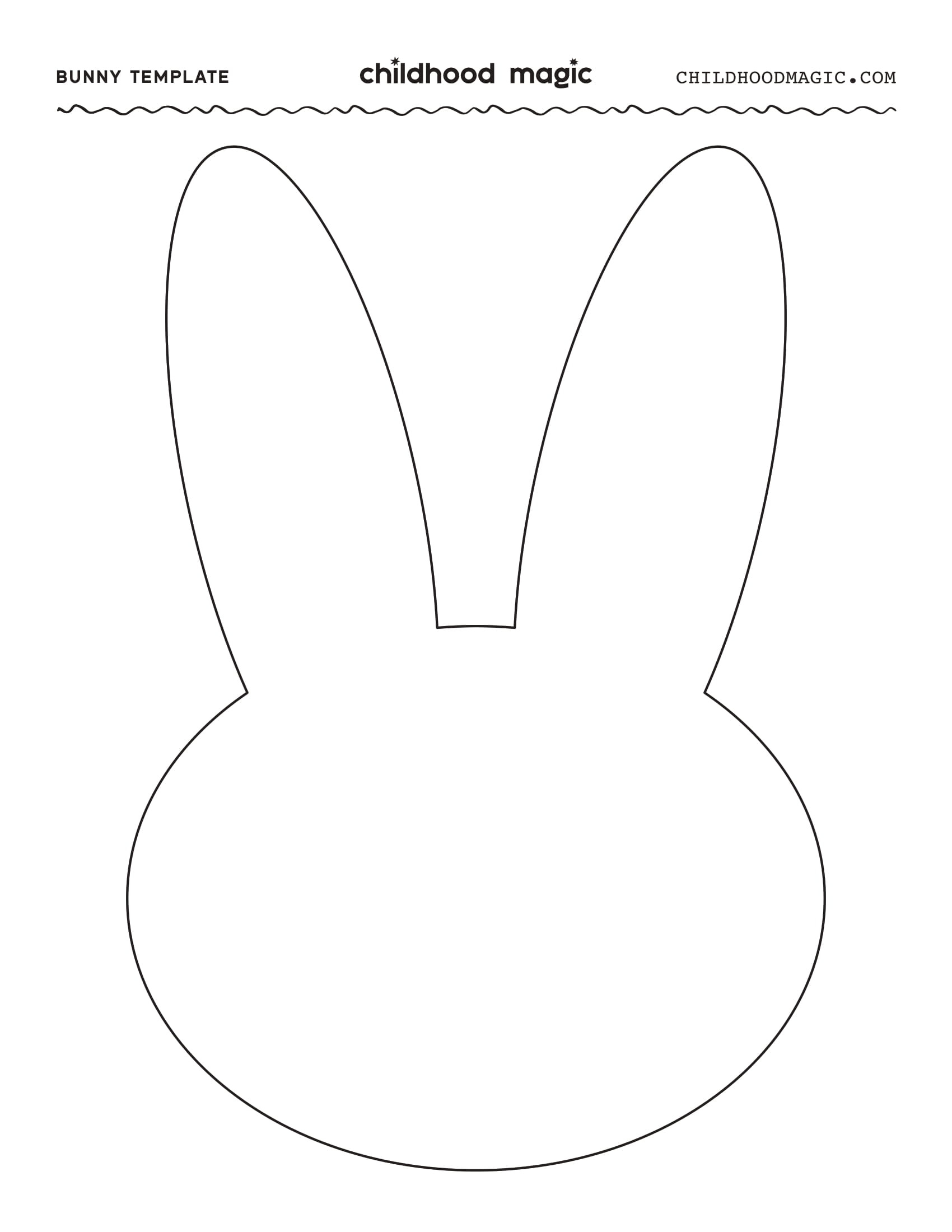Easter Rabbit Template- Free Printable - Childhood Magic regarding Printable Easter Bunnies