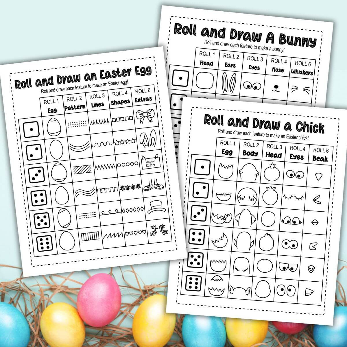 Easter Roll And Draw Game - Free Printable Easter Dice Game! - The with regard to Roll And Draw Free Printable