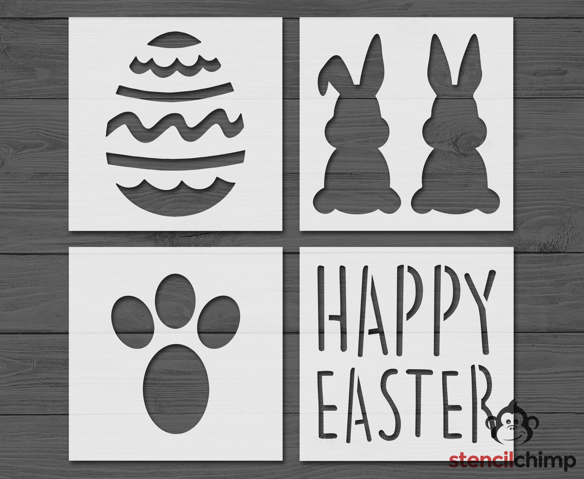 Easter Stencil Bundle, Spring Decor Stencils For Painting, Cute pertaining to Easter Craft Stencil