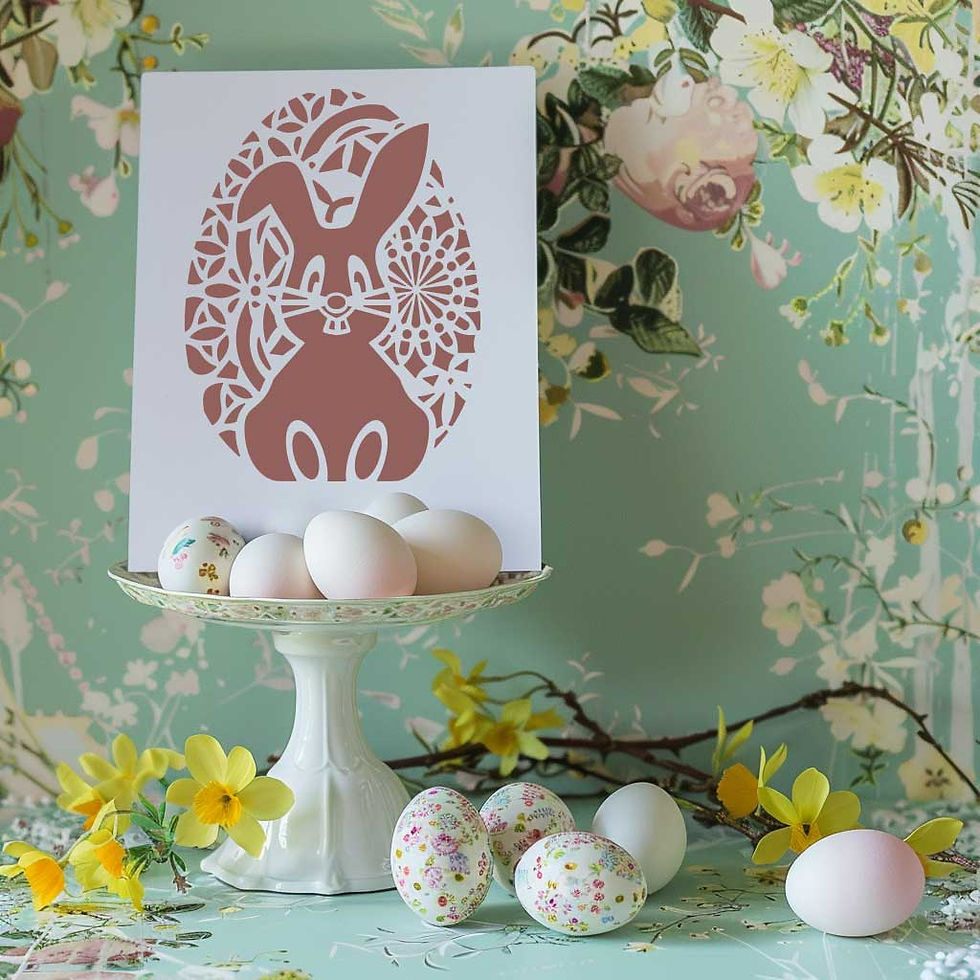 Easter Stencil Easter Bunny Easter Vintage Template Crafts Art Ea7 inside Easter Stencil Designs