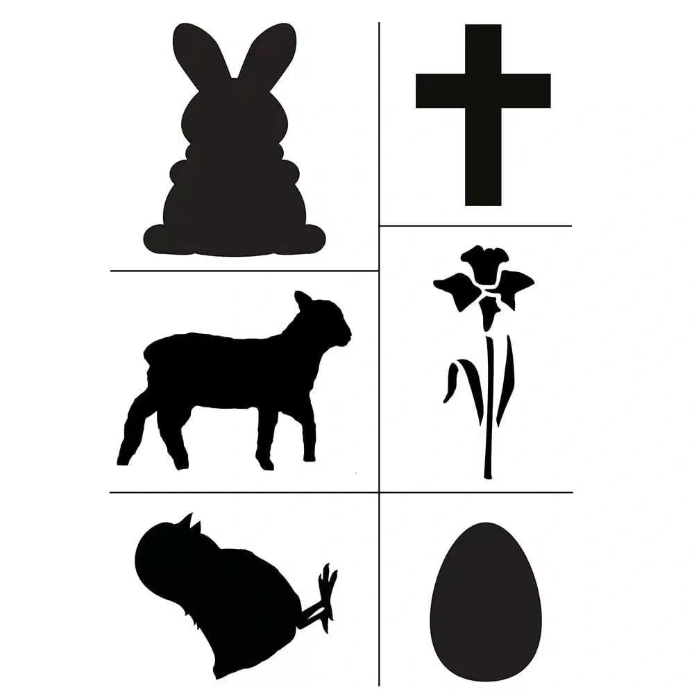 Easter Stencil Pack - Thorndown Paints - Wood Paints, Wall Paints within Easter Silhouette Stencil