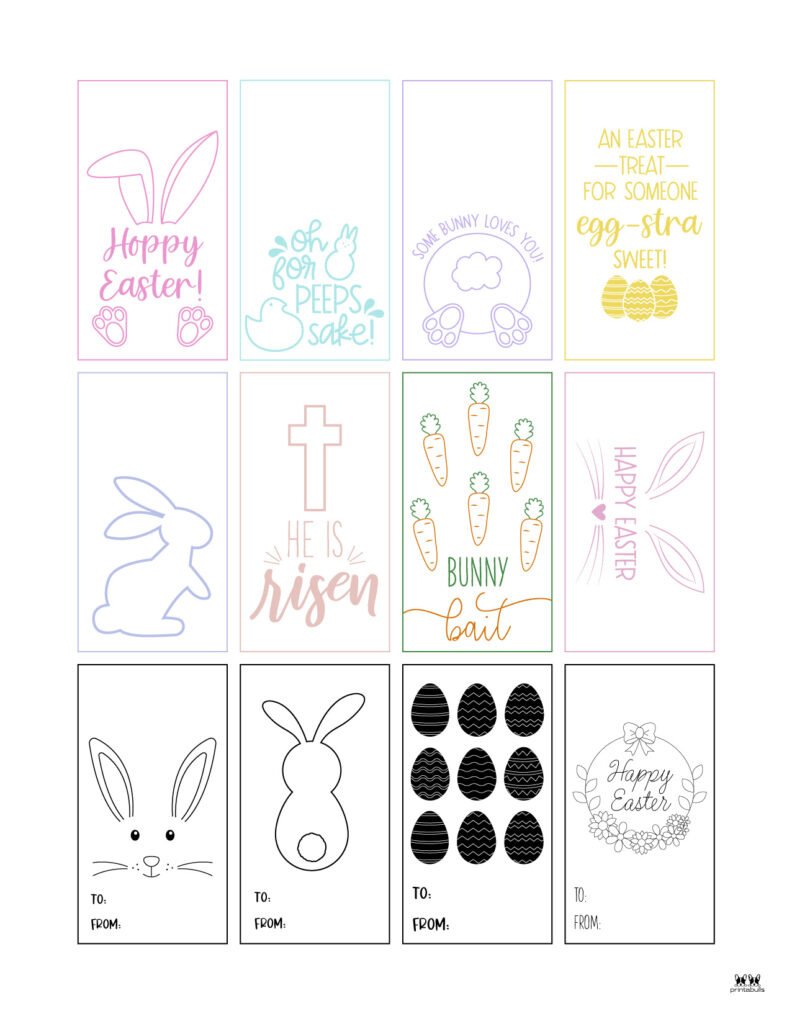 Easter Tags - 300 Free Printable Gift Tags | Printabulls regarding Free Printable Easter Eggs Name Tags
