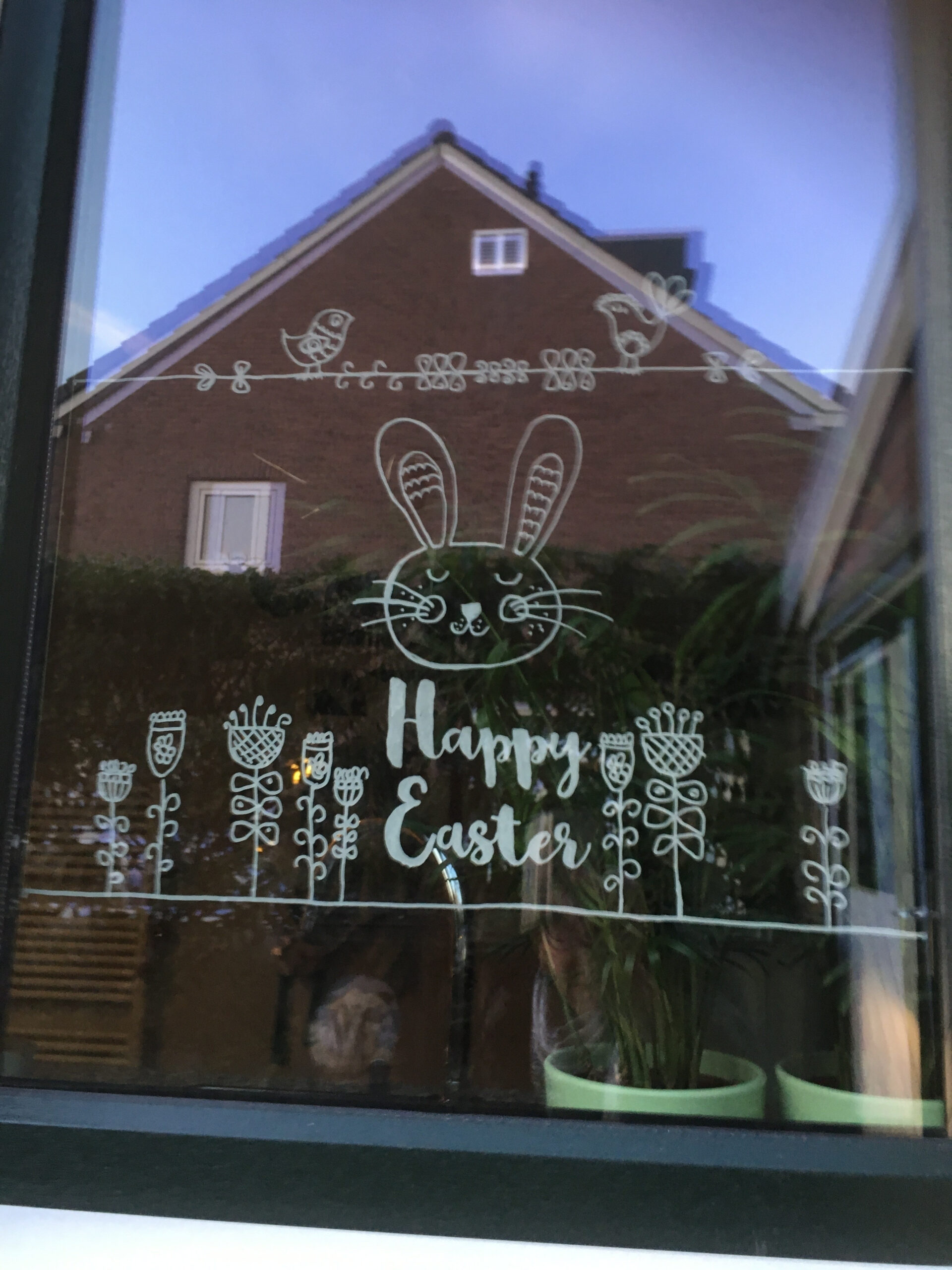 Easter Window Drawing · How To Make A Window Decoration · Home + for Easter Window Stencil