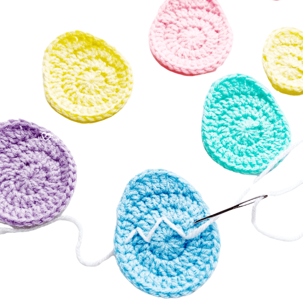 Easy Crochet Easter Egg Applique Pattern Free + Video Tutorial for Easter Egg Applique Crochet Pattern