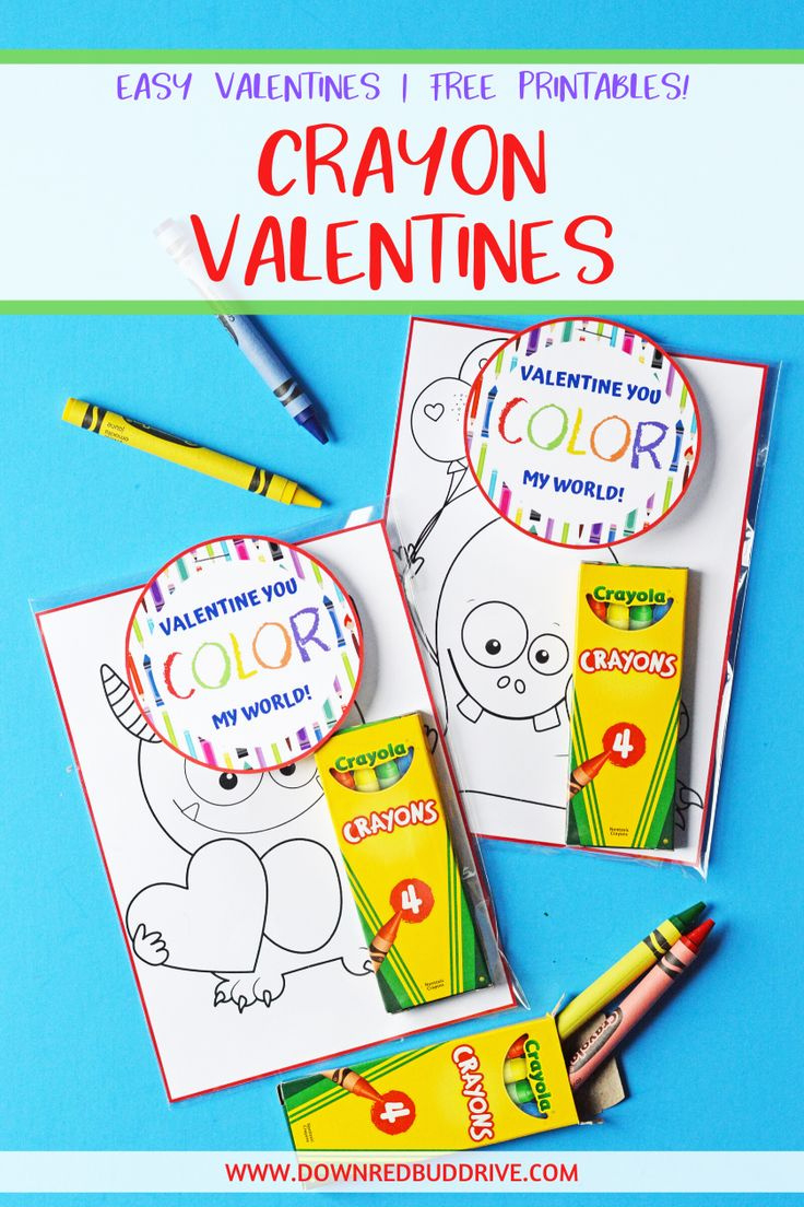 Easy Printable Crayon Valentines with regard to Free Printable Crayon Valentines