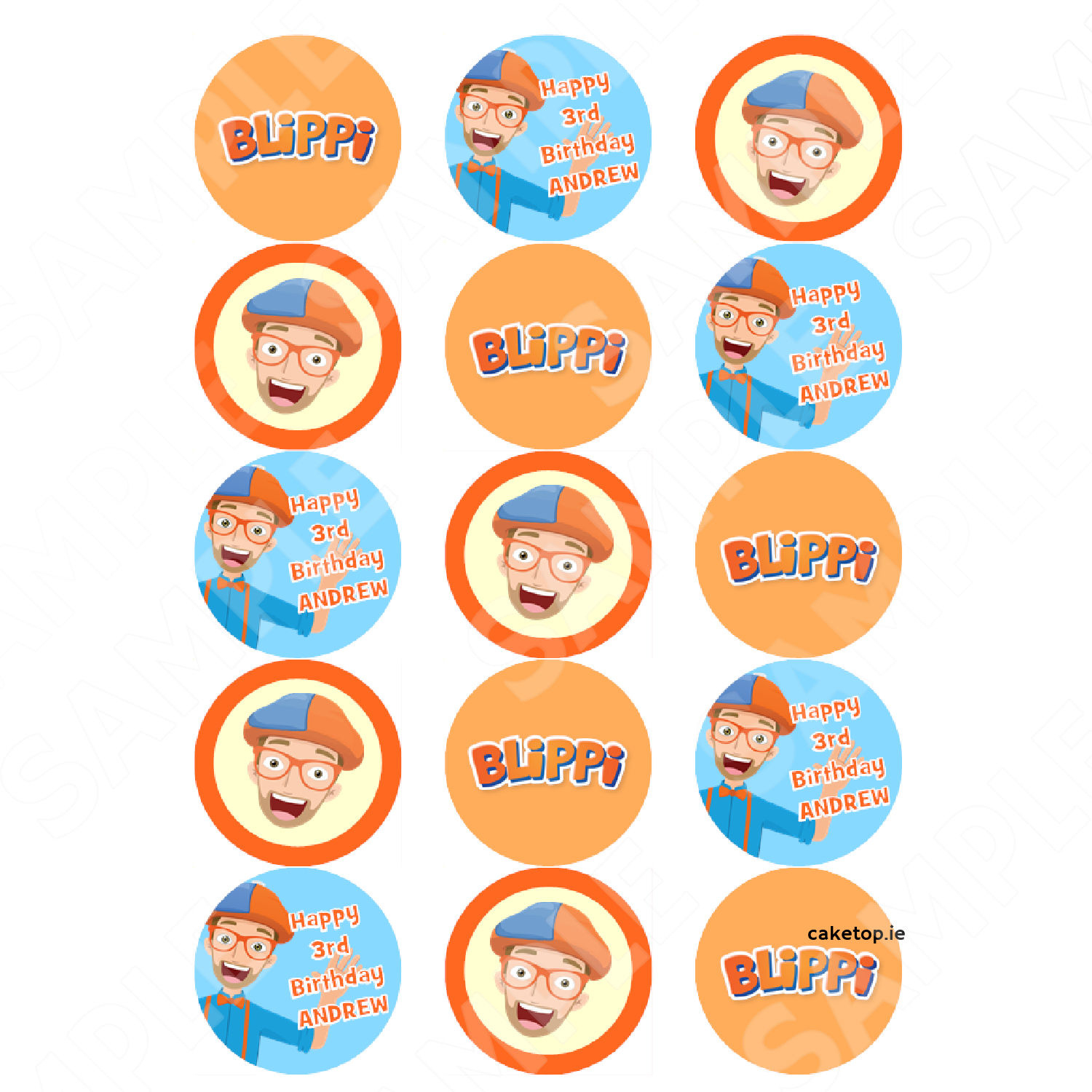 Edible Cake Toppers Ireland | High Quality Easy Peel Toppers intended for Blippi Cake Toppers Printable