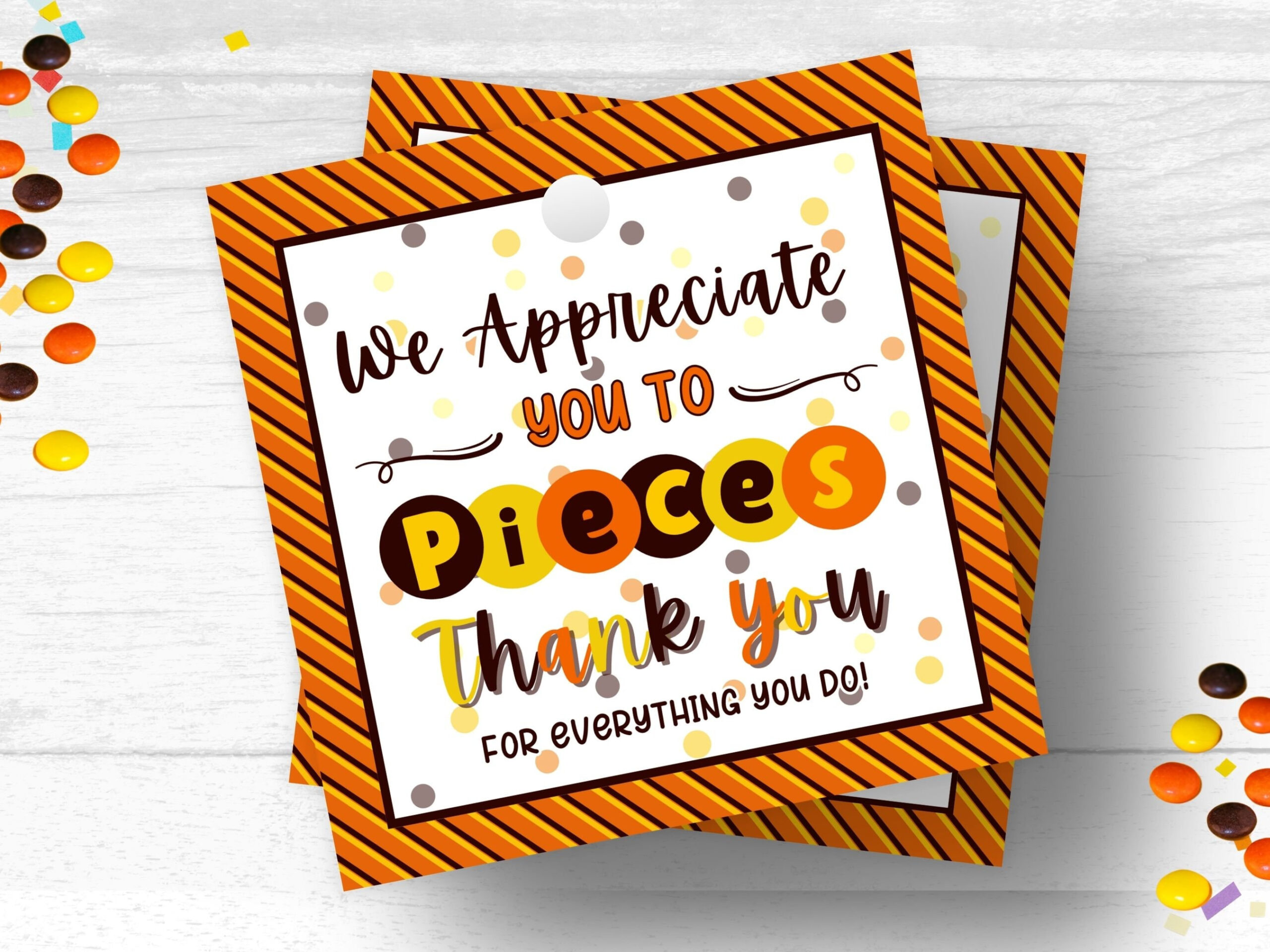 Employee Appreciation Candy Tag Printable Candy Employee intended for Tags Free Printable Reese&amp;#039;S Pieces Thank You Printable