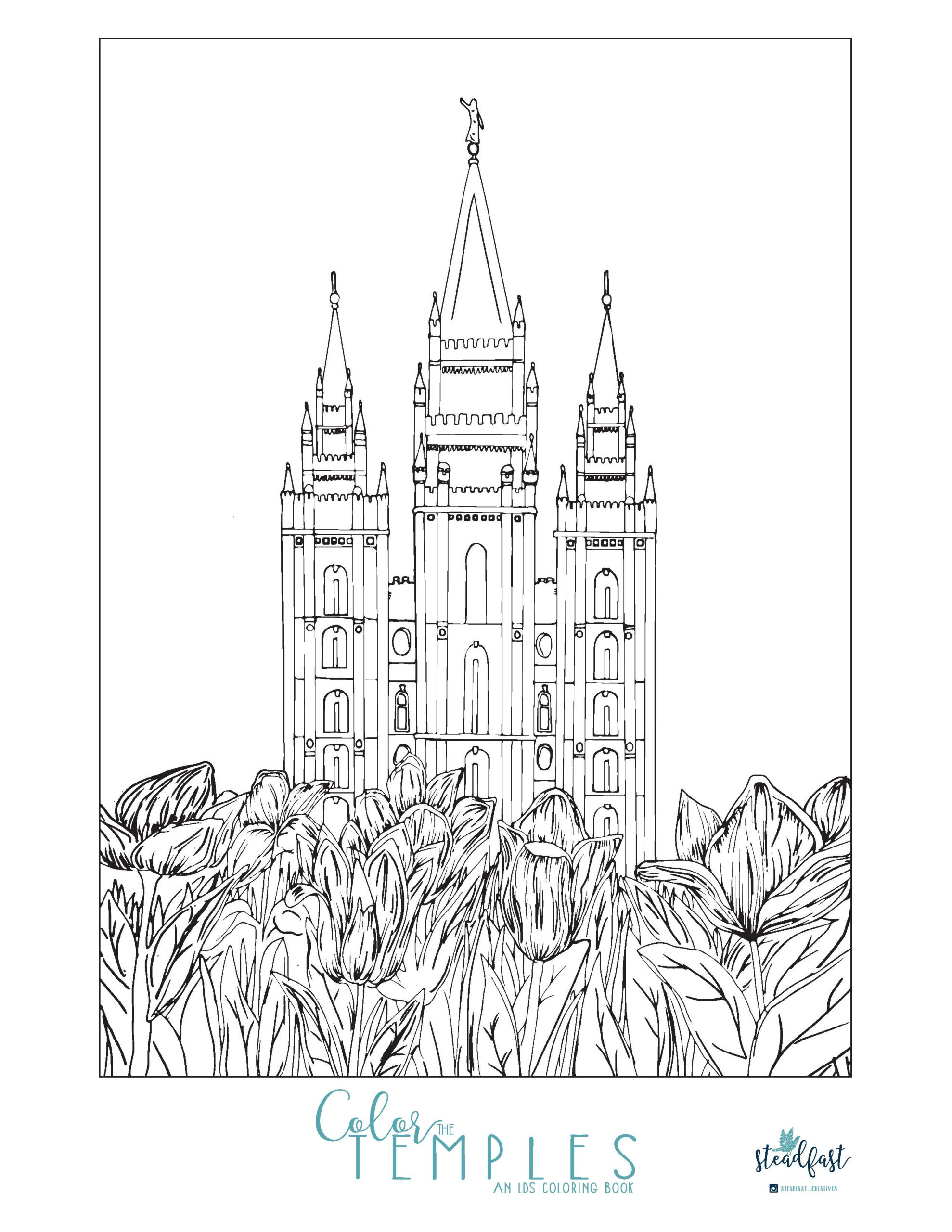 Enjoy This Beautiful Free Temple Coloring Page - Third Hour intended for Free Printable Lds Temple Coloring Pages
