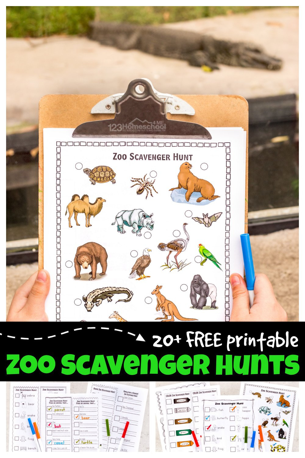 🦒🐘🦍🦩 20+ Free Zoo Animal Scavenger Hunt Printables For Kids S within Free Zoo Scavenger Hunt Printable