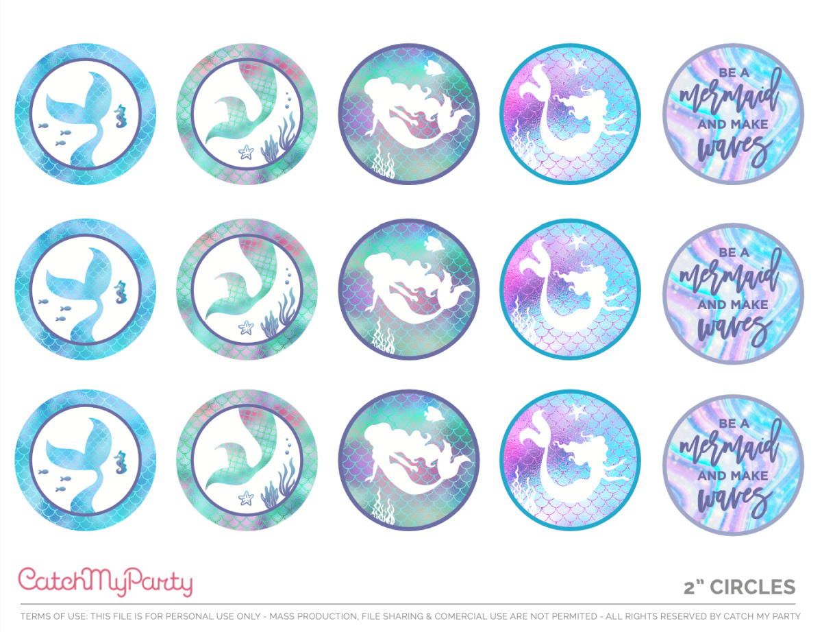 Fabulous Free Mermaid Party Printables! | Catch My Party pertaining to Mermaid Party Printables Free