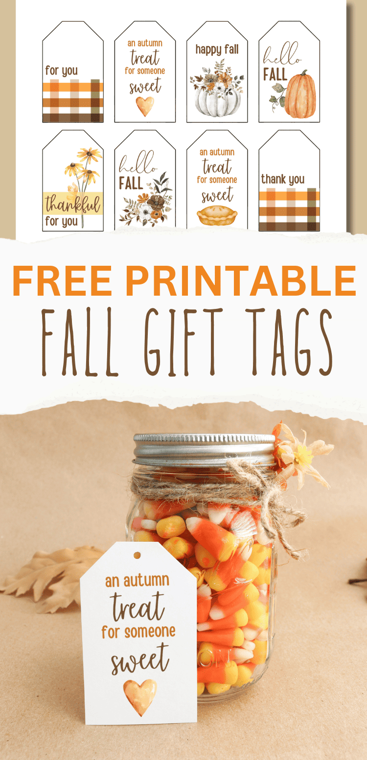Fall Gift &amp;amp; Treat Tags - Free Printable For Autumn - Aubree Originals pertaining to Free Printable Autumn Gift Tags