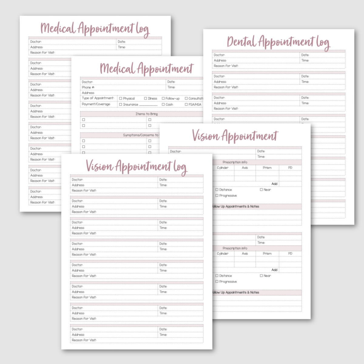 Family Medical Binder {Editable Pdf} — Krafty Planner inside Free Printable Medical Binder Templates