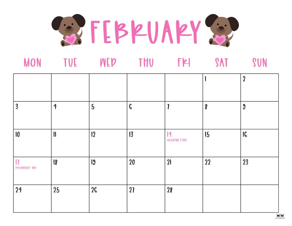 February 2025 Calendars - 107 Free Printables | Printabulls regarding Free Printable Feb 2025 Calendar