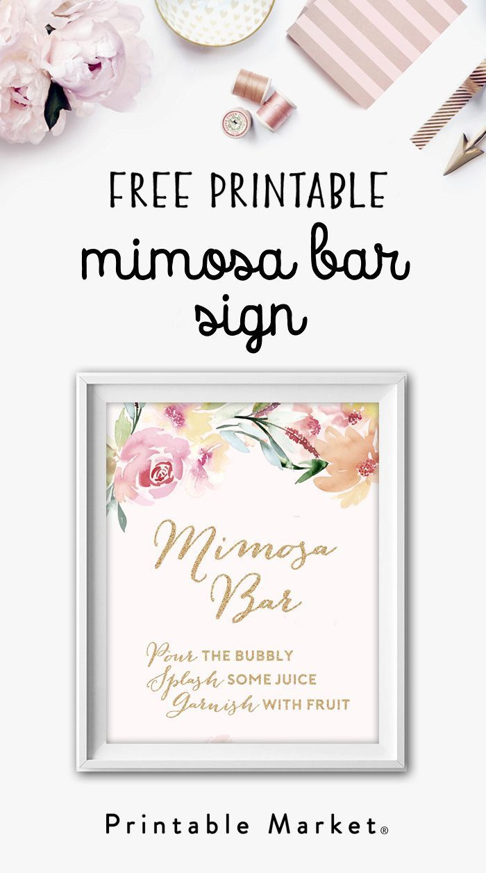 Find The Perfect Printable - Printable Market intended for Free Mimosa Bar Printable