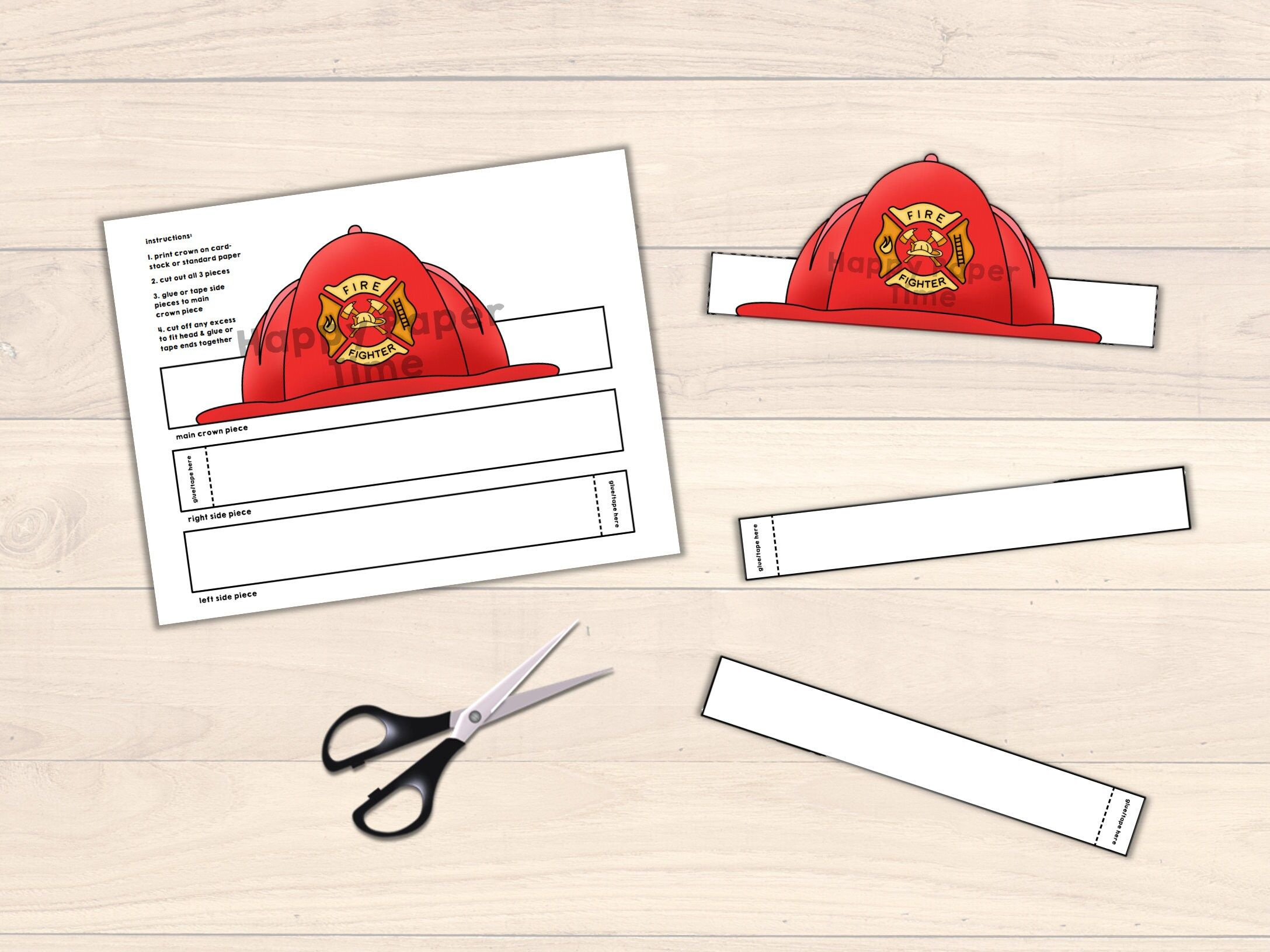 Fireman Hat Template Free Printable - Shop On Pinterest intended for Free Printable Fireman Hat Template