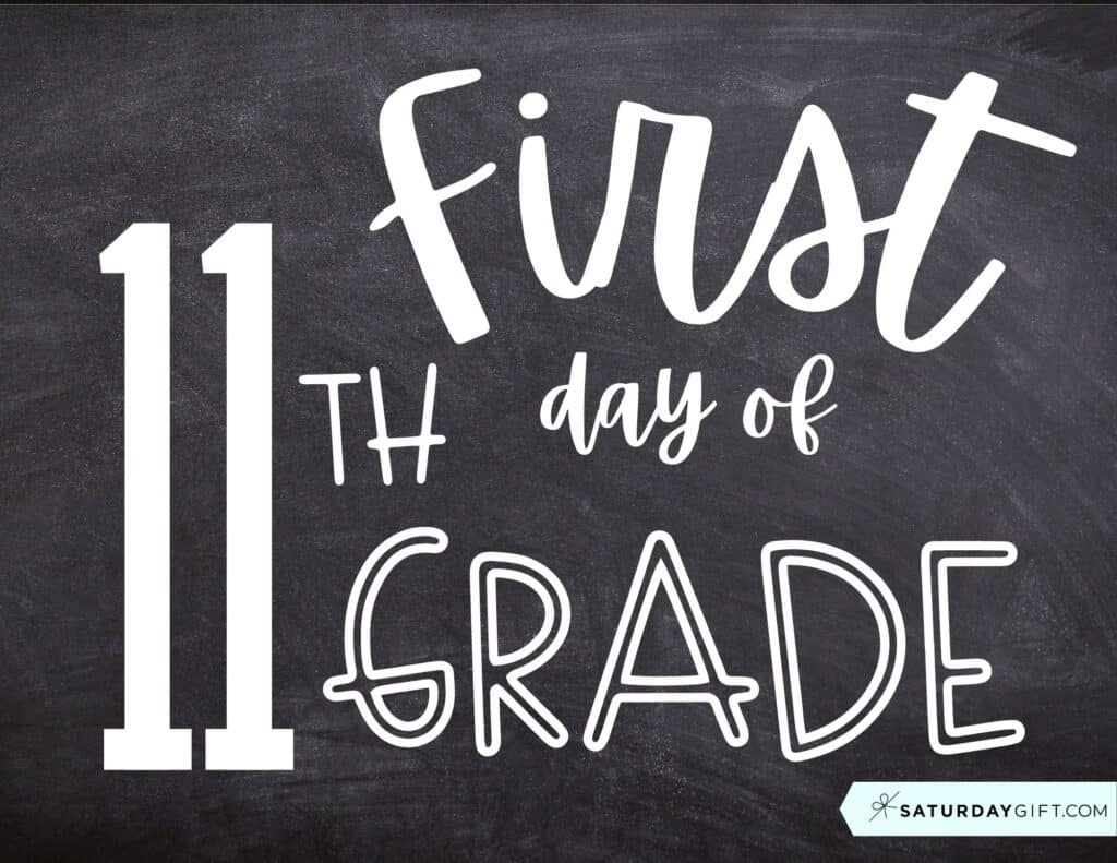 First Day Of School Sign Printable - Cute &amp;amp; Free Printable Designs with regard to First Day Of 11Th Grade Sign Free Printable