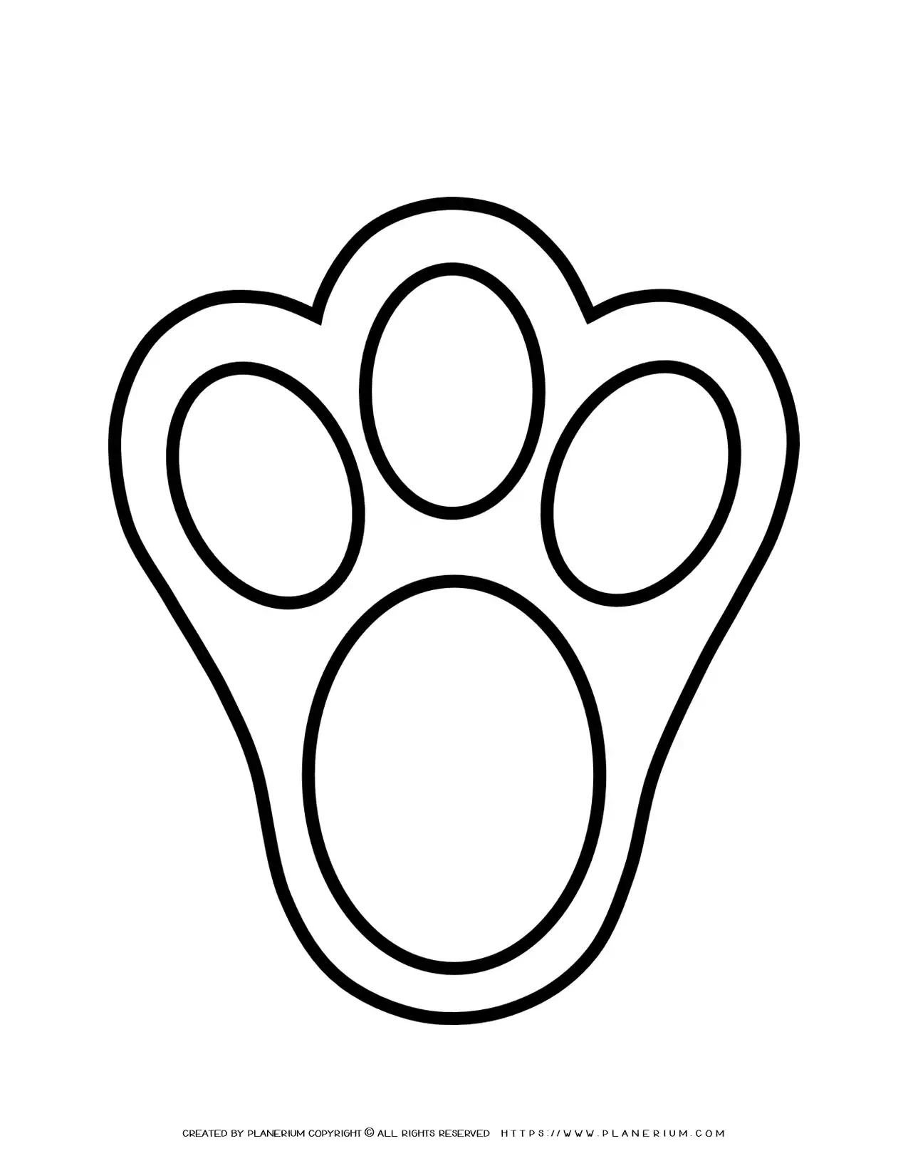 Free Big Bunny Footprint Template: Perfect Spring Activity For Kids with regard to Easter Bunny Tracks Stencil