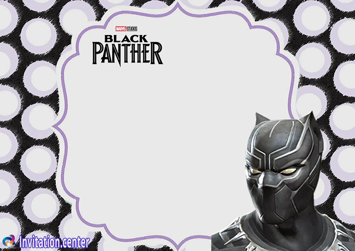 Free Black Panther Invitation Templates For Your Next Event for Free Printable Black Panther Invitations