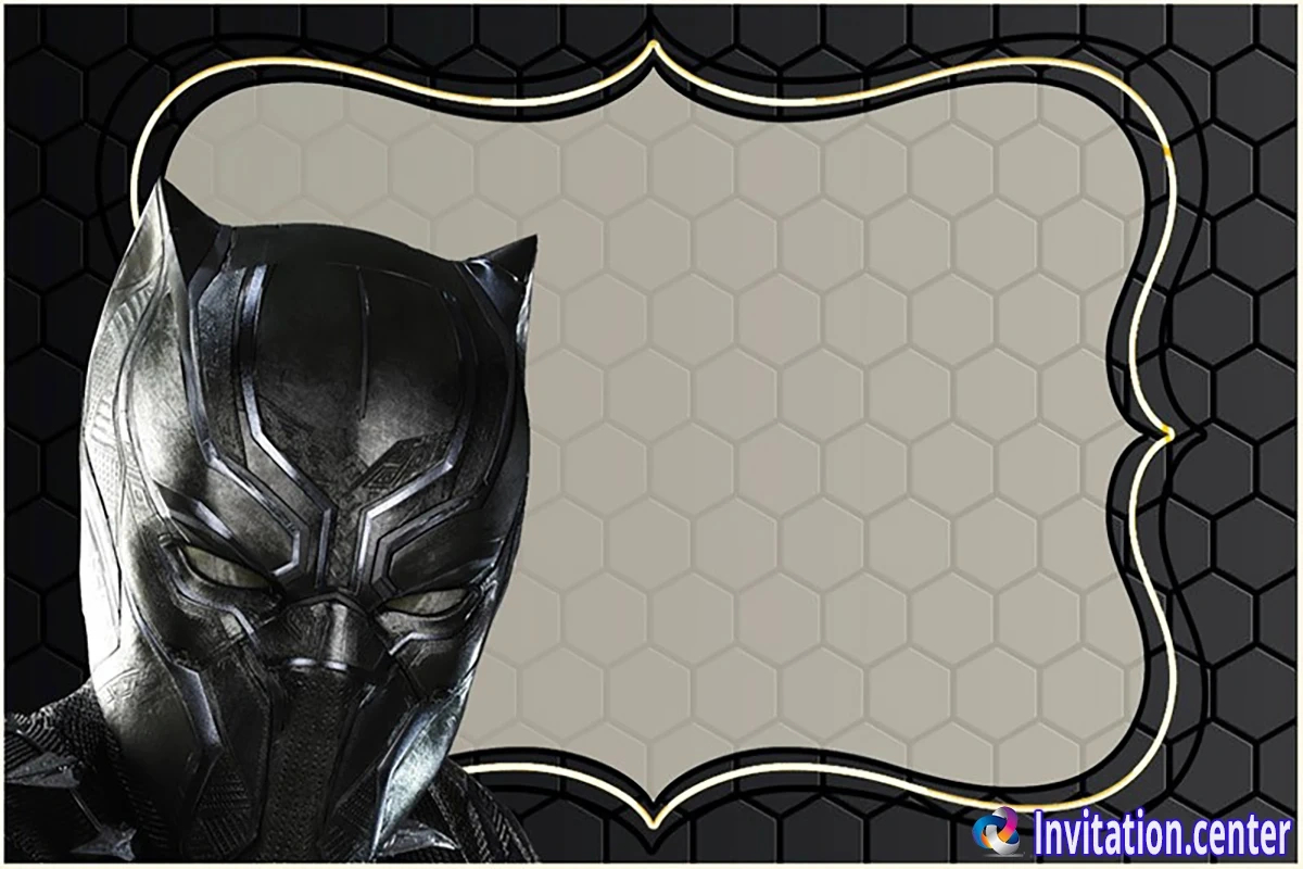 Free Black Panther Invitation Templates For Your Next Event pertaining to Free Printable Black Panther Invitations