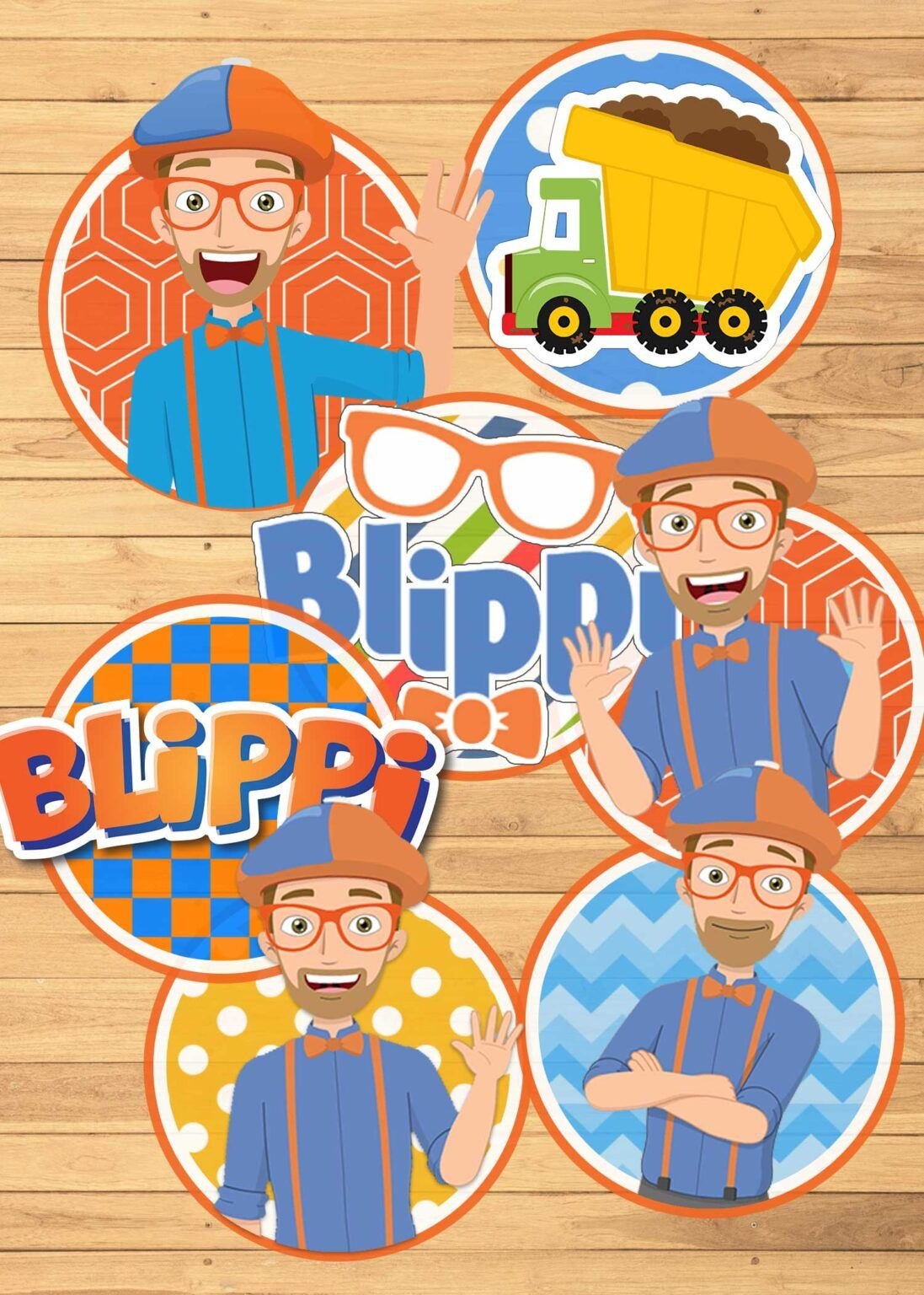 Free Blippi Printable Cupcake Toppers - Oscarsitosroom for Free Printable Blippi Cake Topper