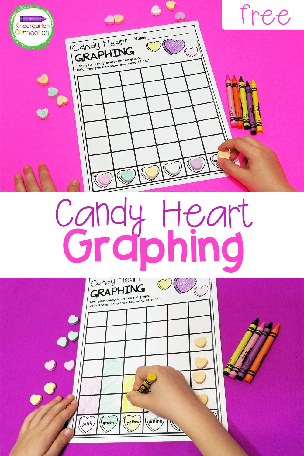 Free Candy Heart Graphing Printable - The Kindergarten Connection pertaining to Candy Heart Graph Free Printable