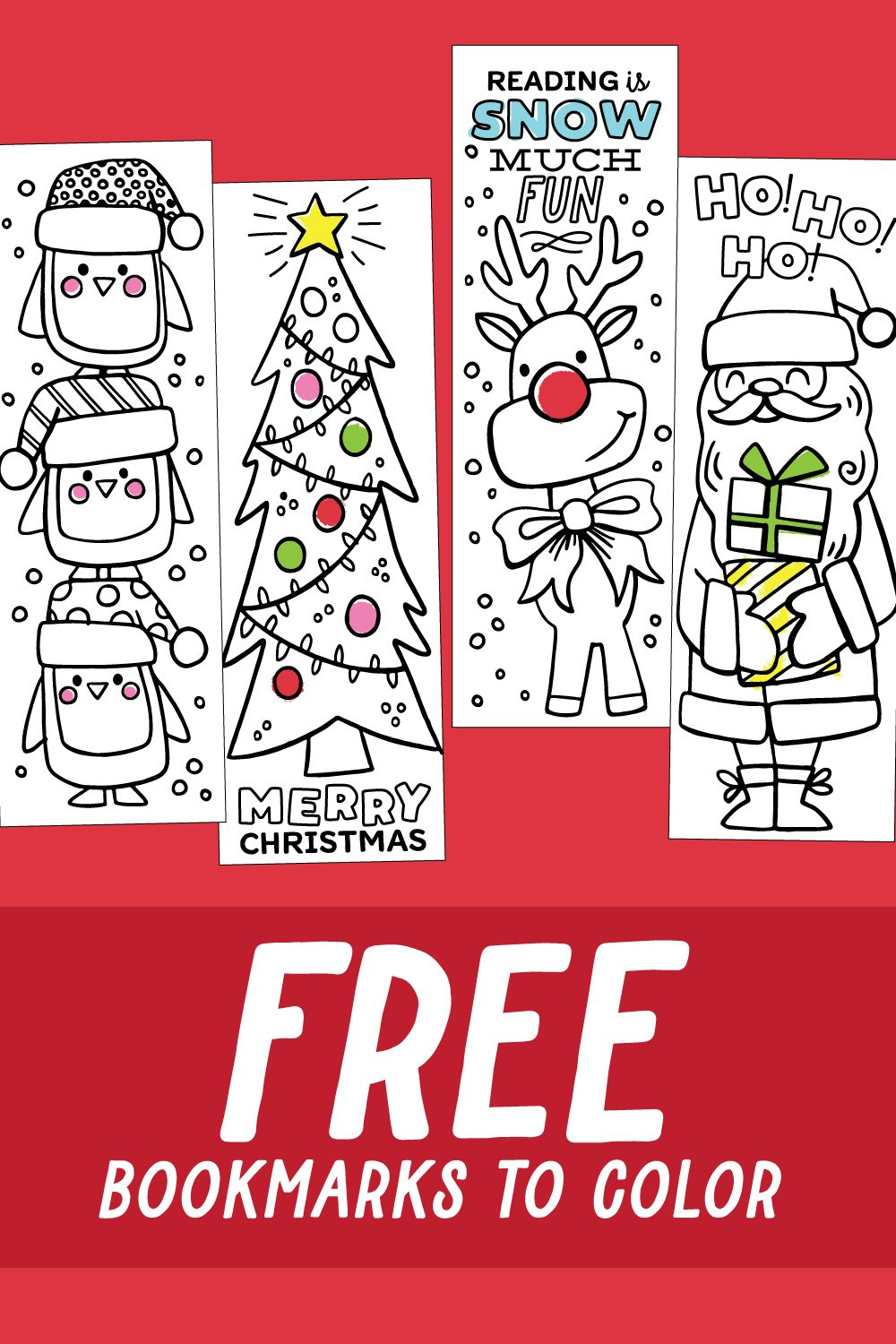 Free Christmas Coloring Bookmarks — Jessie Steury pertaining to Free Christmas Printable Bookmarks