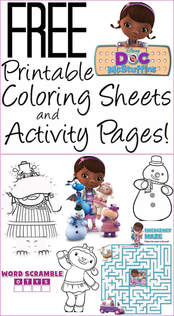Free Doc Mcstuffins Coloring Pages, Activity Sheets: Print Them Now! intended for Doc Mcstuffins Printables Free