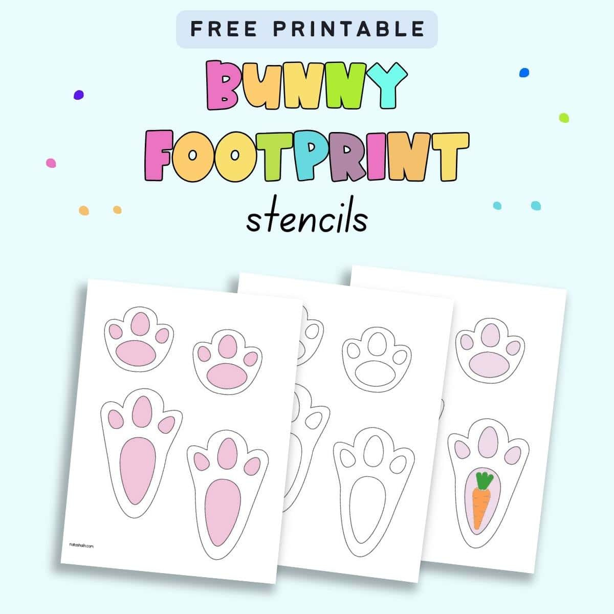 Free Easter Bunny Footprint Stencil Printable - The Artisan Life with regard to Printable Easter Bunny Footprints Stencil