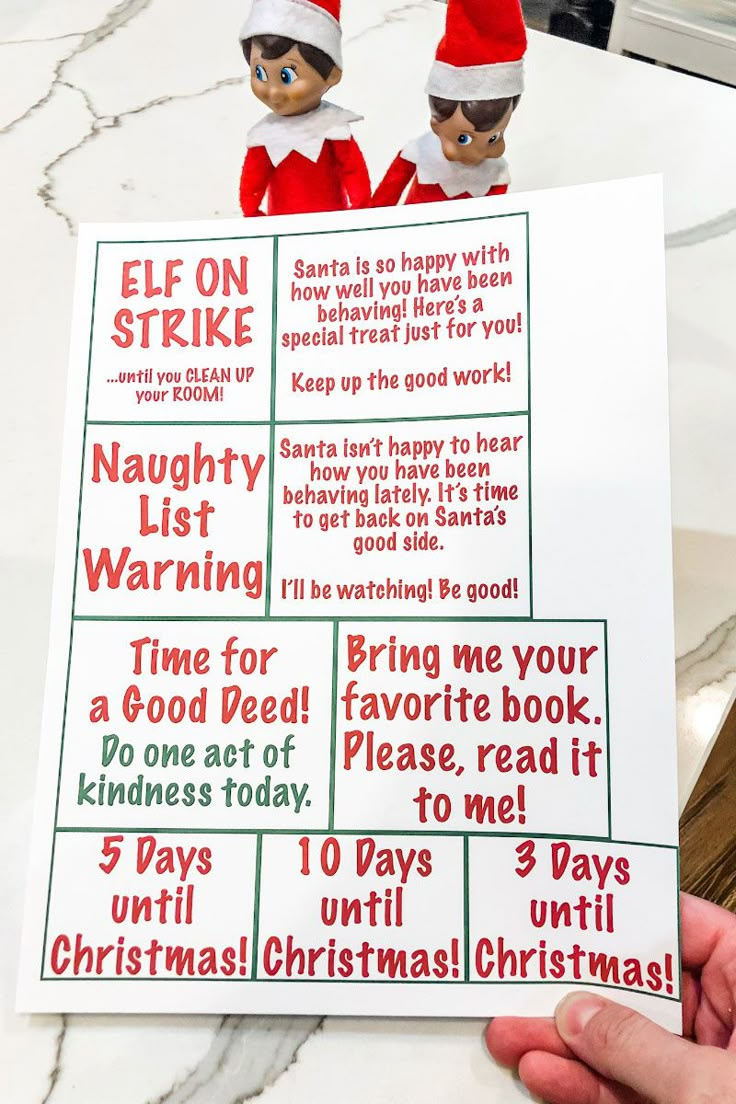 Free Elf On The Shelf Printable Notes - Easy Free Elf On The Shelf throughout Elf on the Shelf Clean Your Room Printable