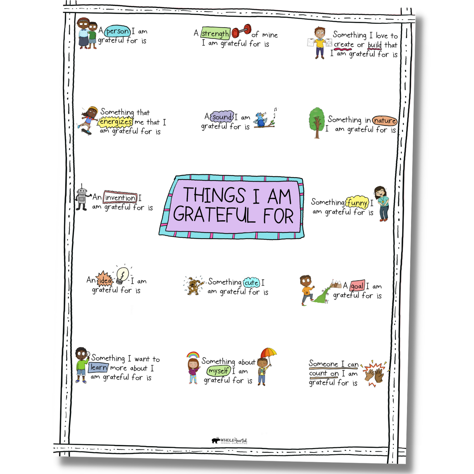 Free Gratitude Worksheet For Kids: Things I Am Grateful For regarding Free Printable Gratitude Worksheets